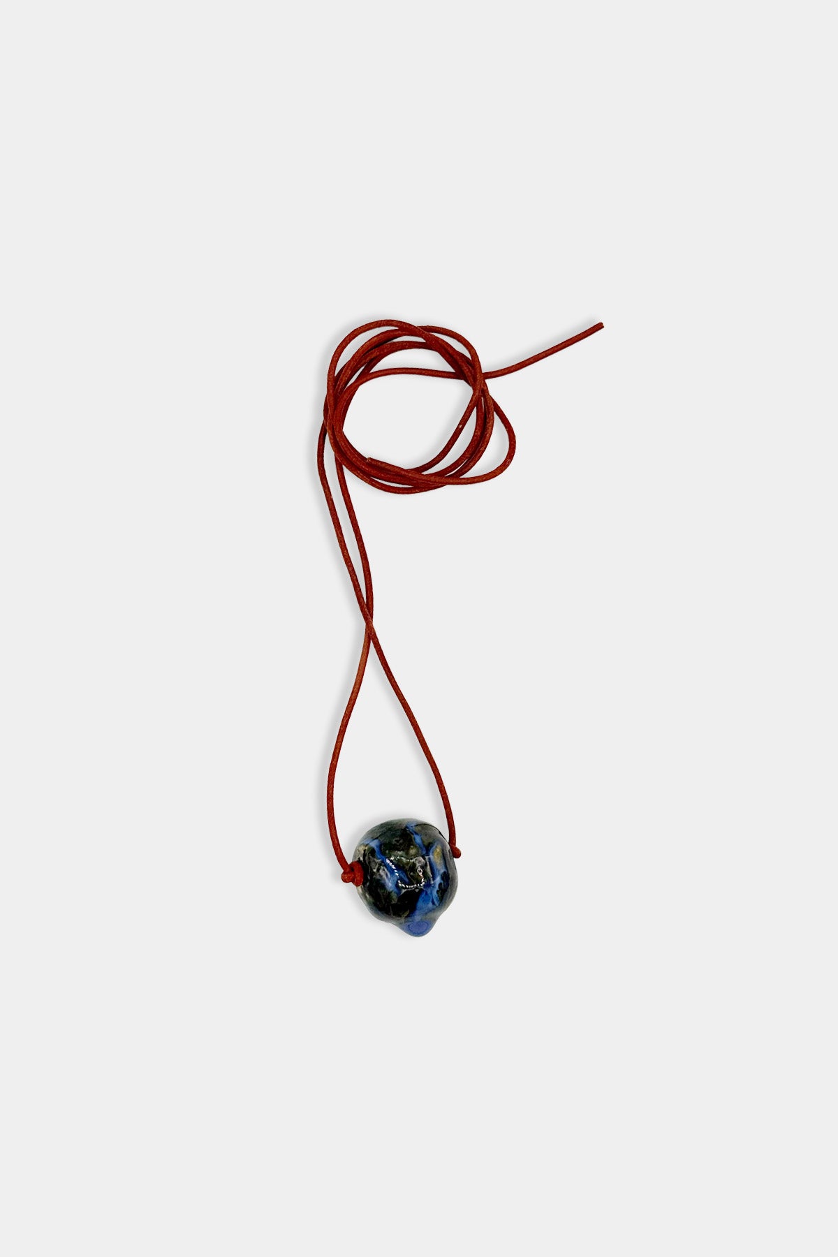 Blue Bead with Red Cord