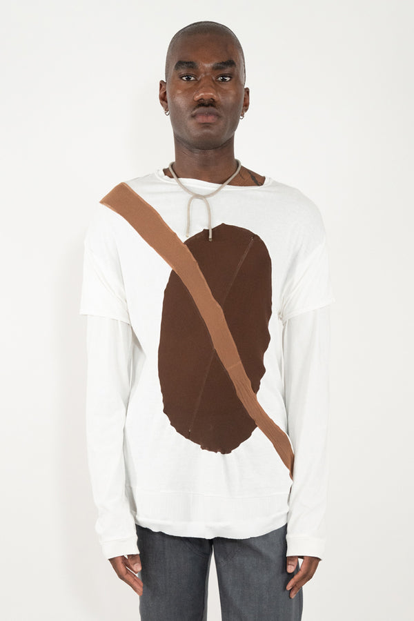 Diagonal Insert Long Sleeve Tee