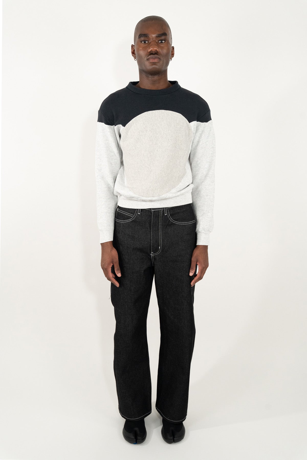 Grey Yoke Insert Sweatshirt