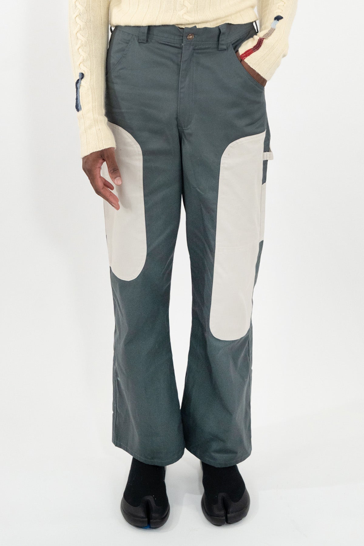 Grey & White Work Pant