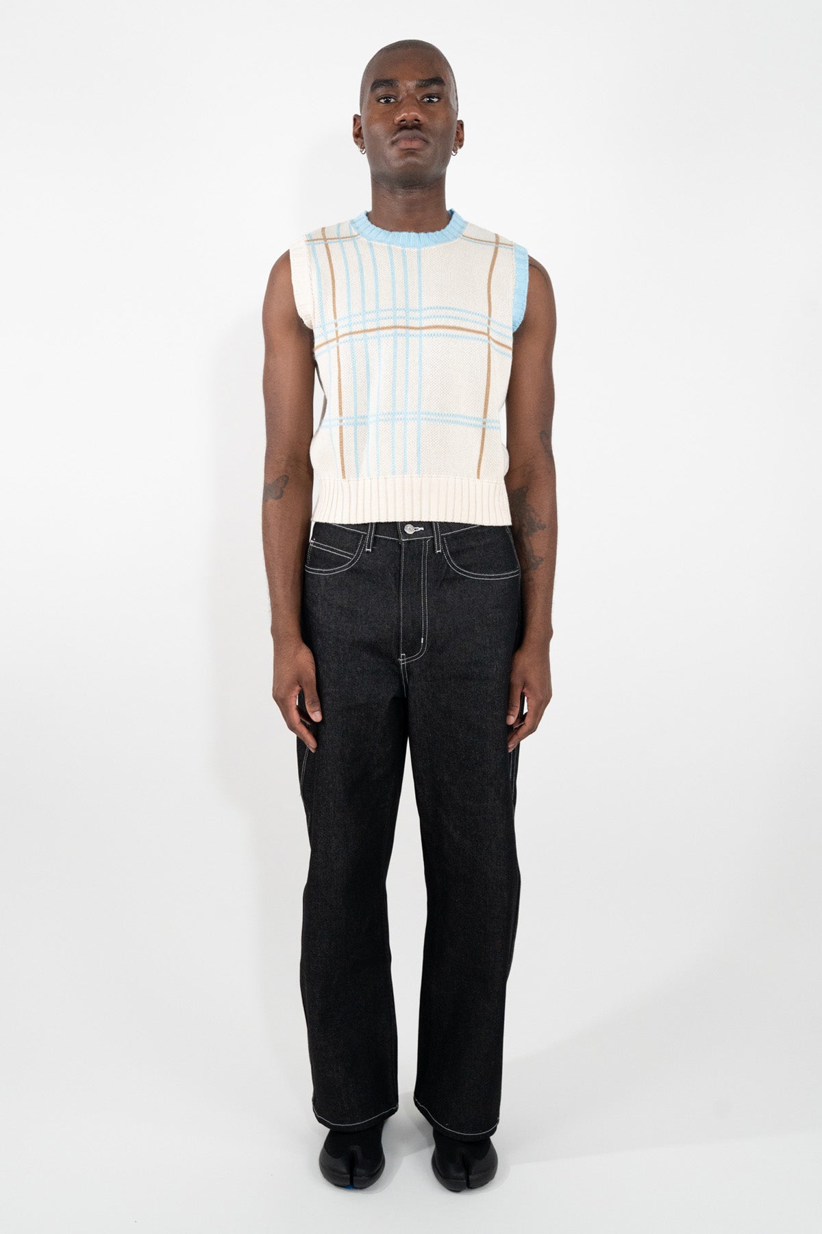 Grid Sweater Vest