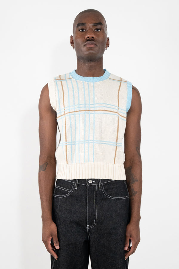 Grid Sweater Vest