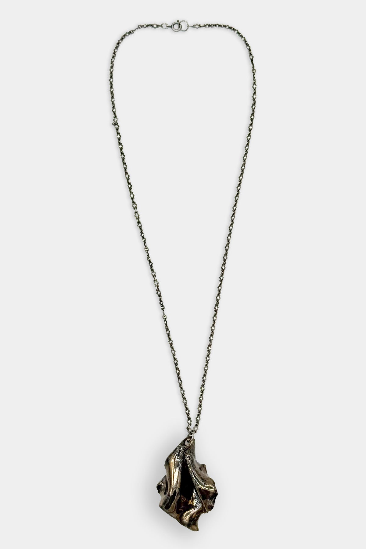 Silver Pendant with Gunmetal Chain