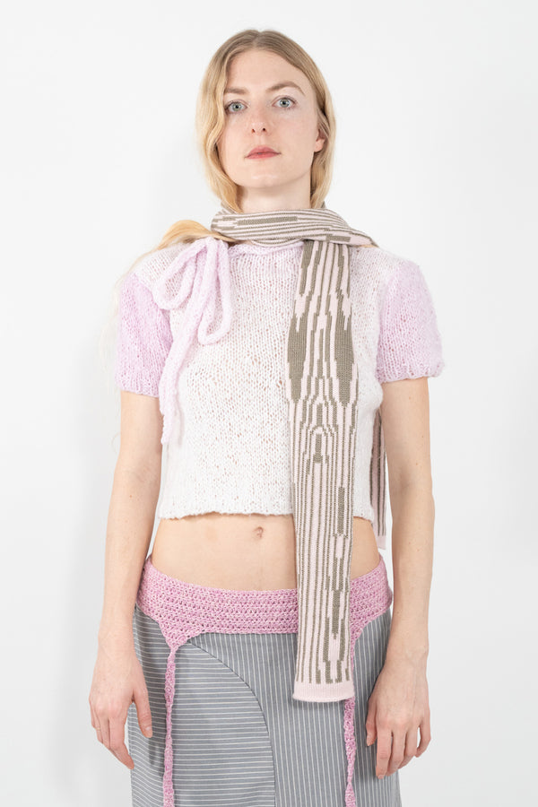 Pink & Grey Wood Grain Scarf