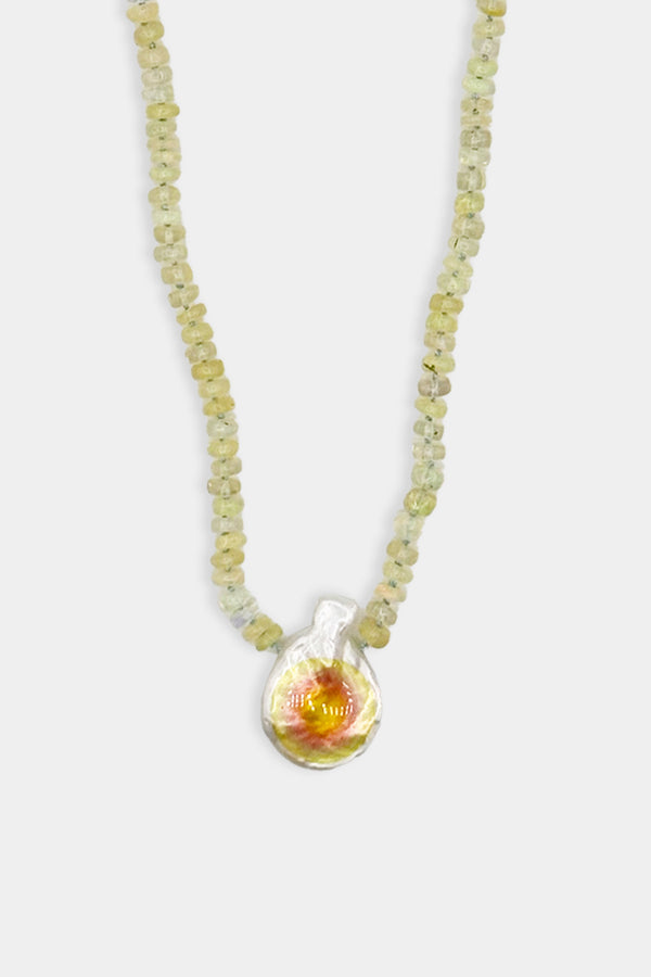 Opal Sunset Blur Pendant Necklace