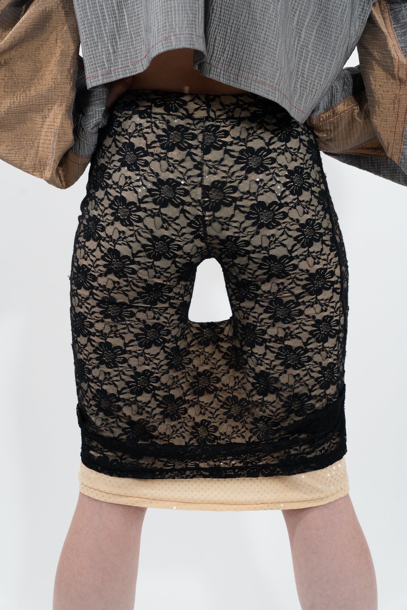 Black Lace Key Hole Skirt