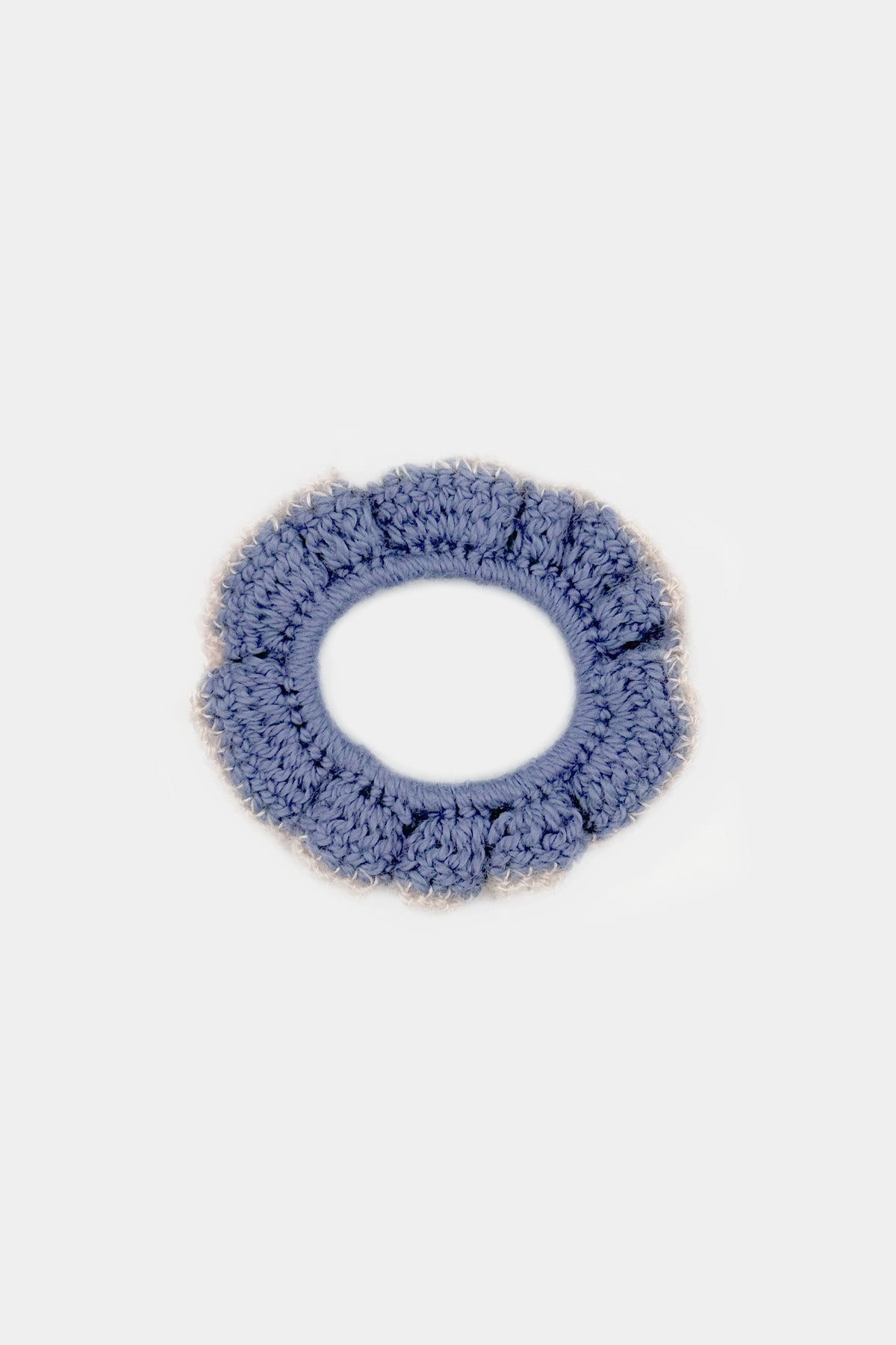 Periwinkle & Pink Mohair Scrunchie